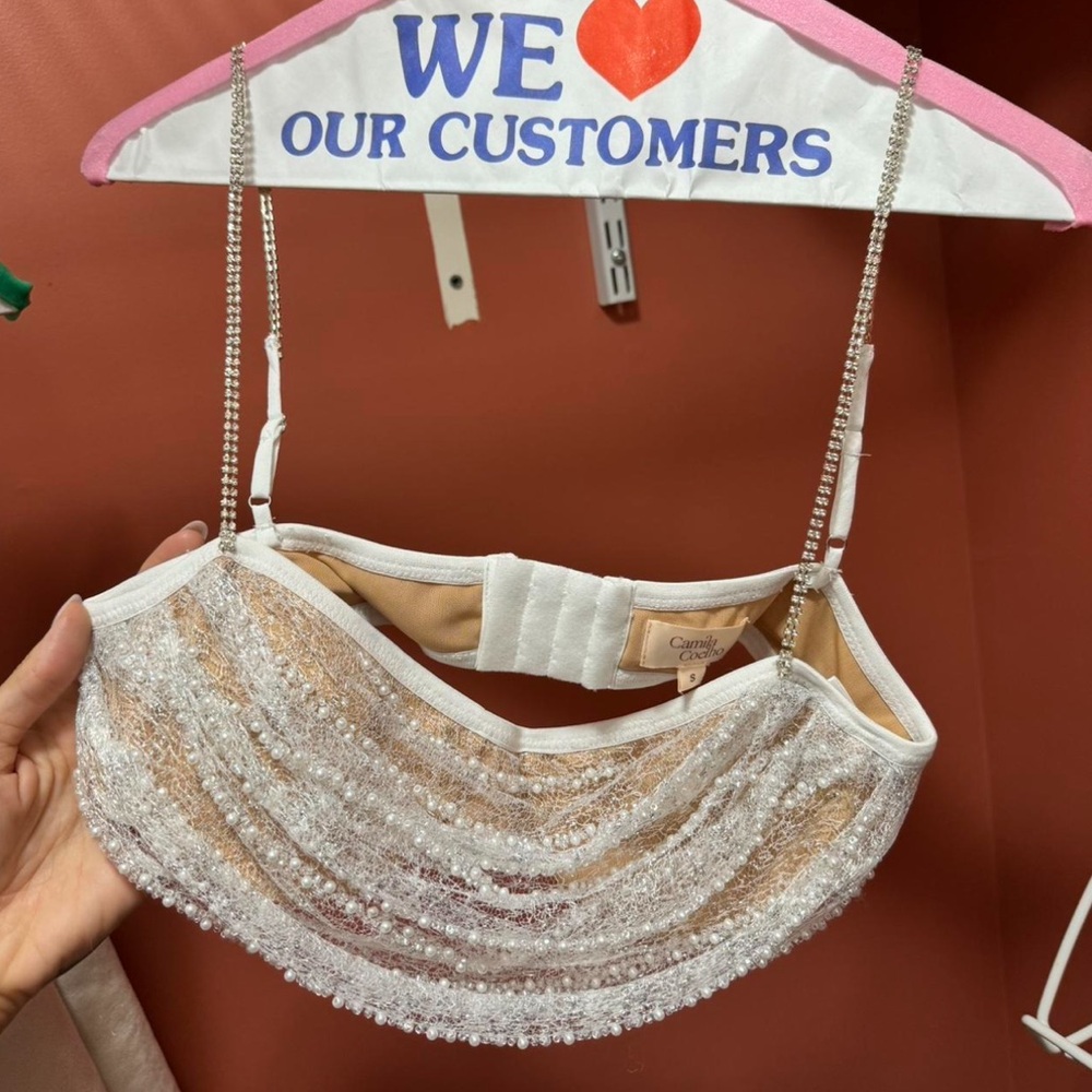 Camila Coelho carlton crop top SIZE SMALL